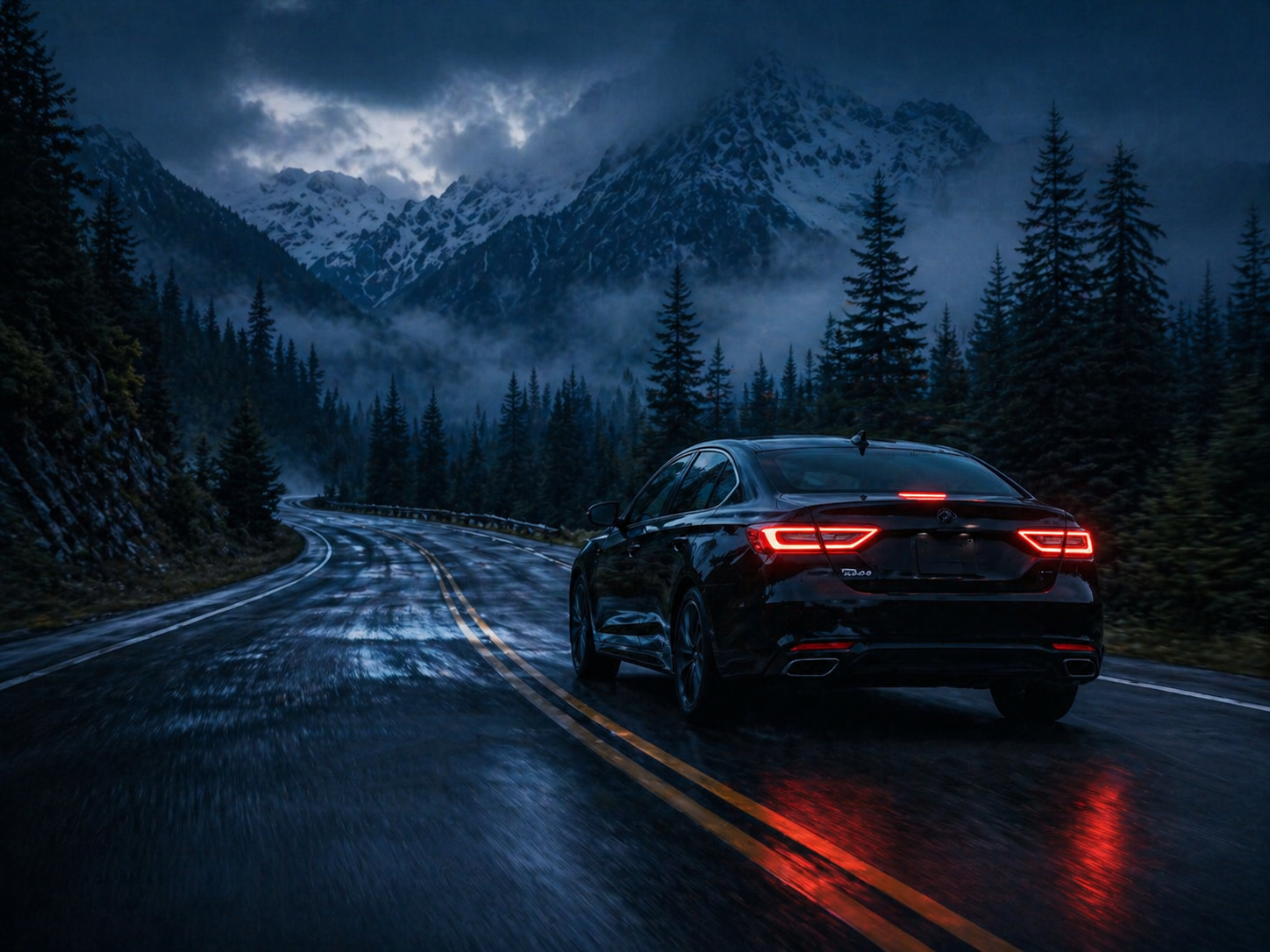 Mountain road visual for common road test mistakes